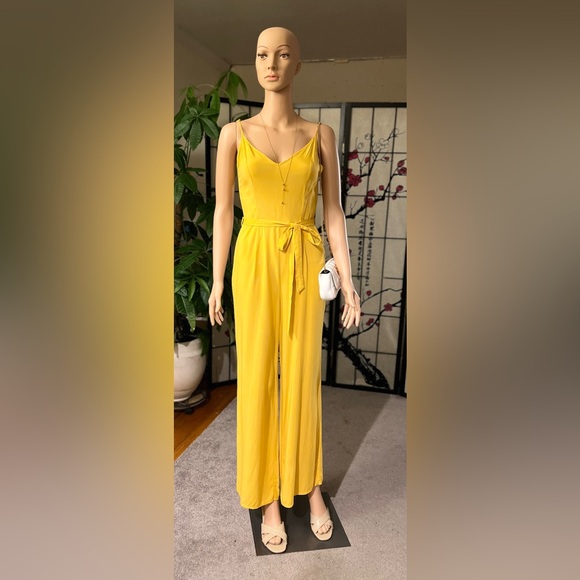Forever 21 Tops - Forever 21 Yellow Wide Jumpsuit